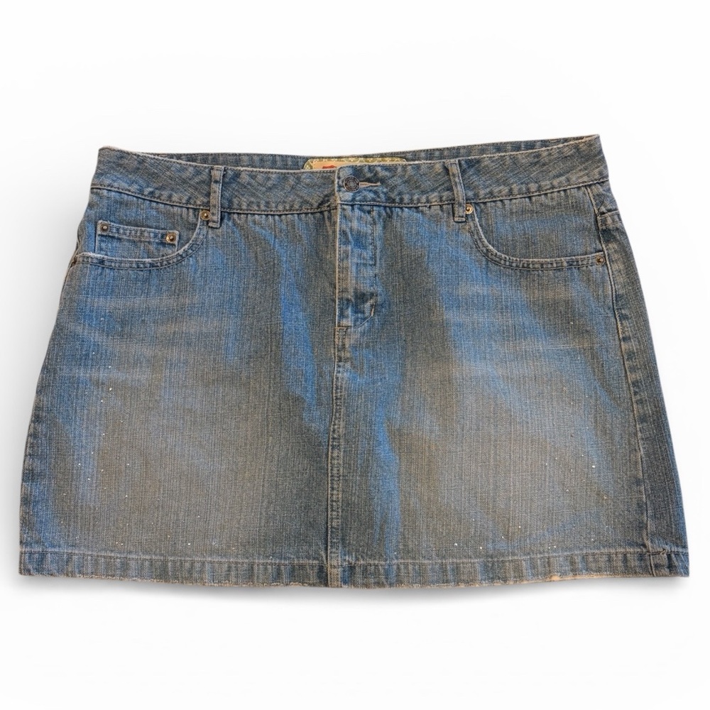 Route 66 Blue Denim Mini Skirt